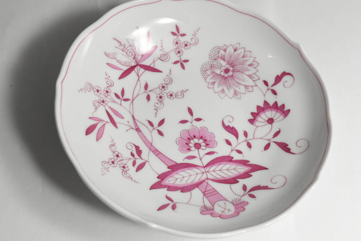 Meissen　マイセン　ピンクオニオン　カップ＆ソーサー　ブルーオニオン　ピンク　箱付き_画像5