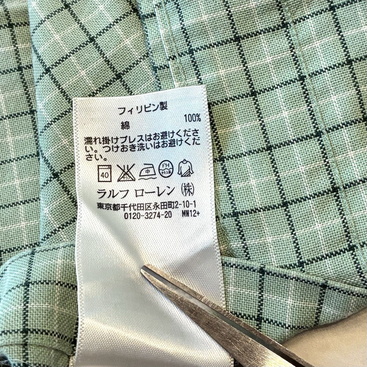 00s Ralph Lauren CUSTOM FIT ラルフローレン ポニー 刺繍 チェック ボタンダウン ビンテージ 長袖シャツ_画像6