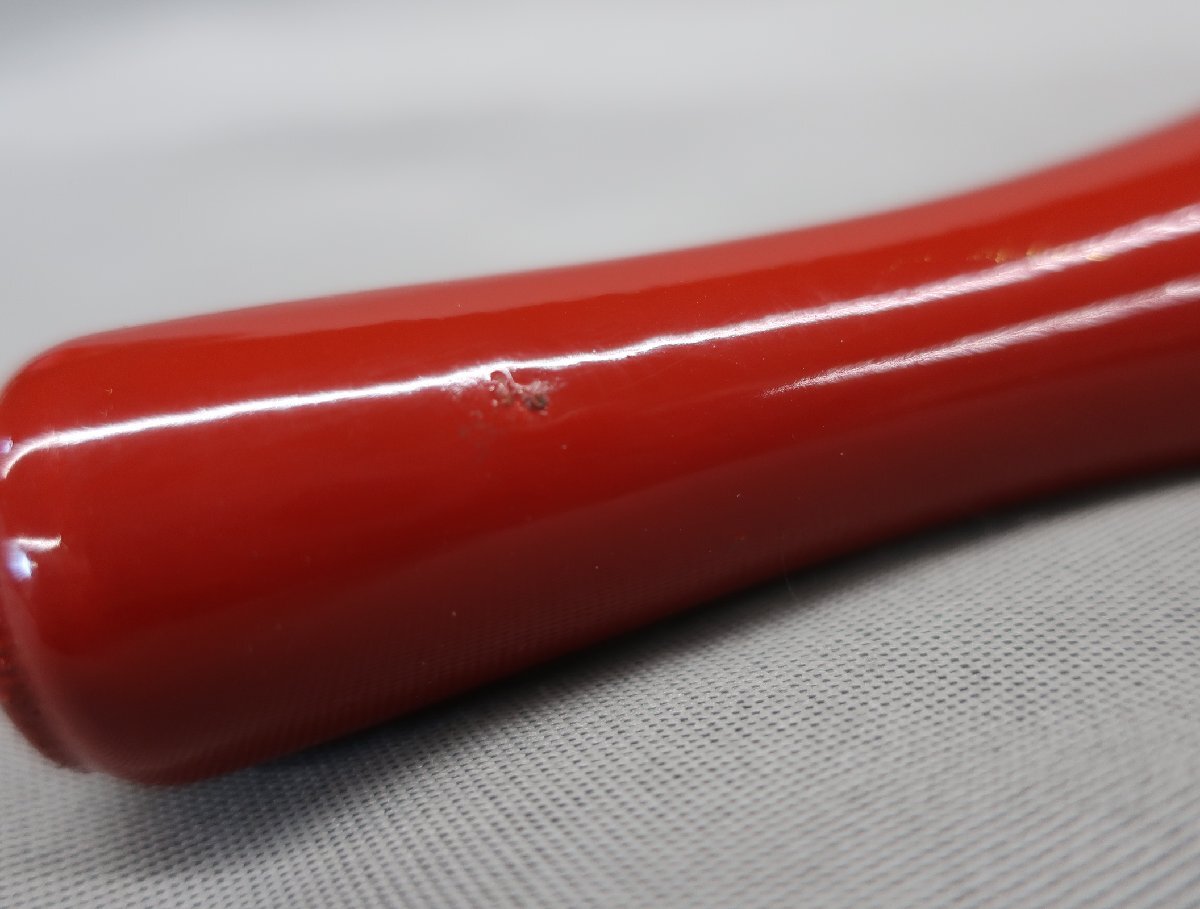 【K-2982】印金取付用柄　朱塗　取替　_画像9