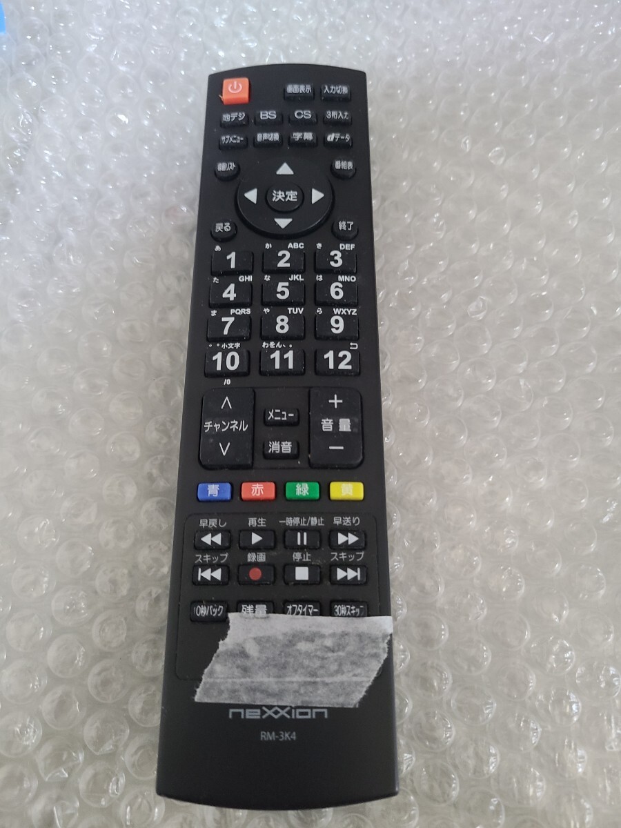 ネクシオン neXXion RM-3K4 テレビリモコン _画像1