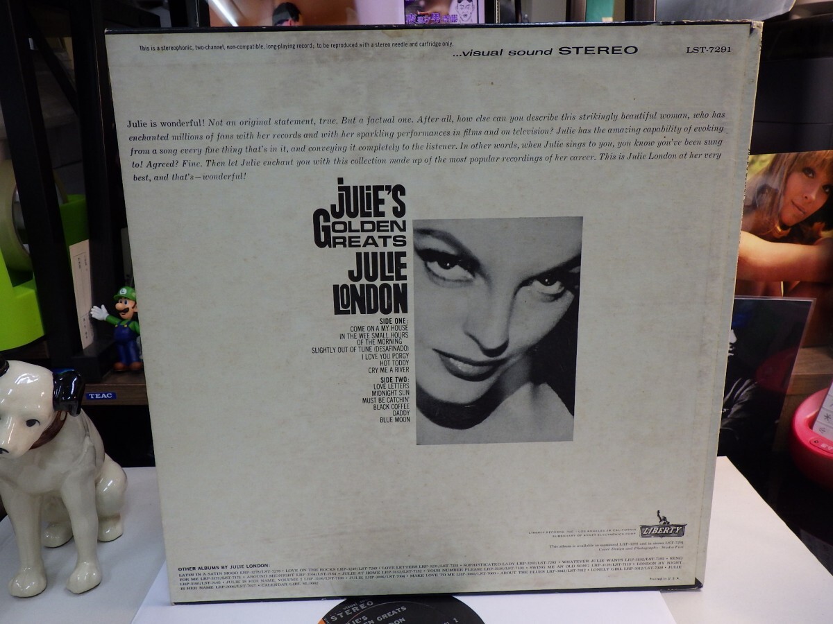 zk9|【LP, LST7291, US盤】JULIE LONDON - JULIE'S GOLDEN GREAT|ジュリーロンドン_画像3