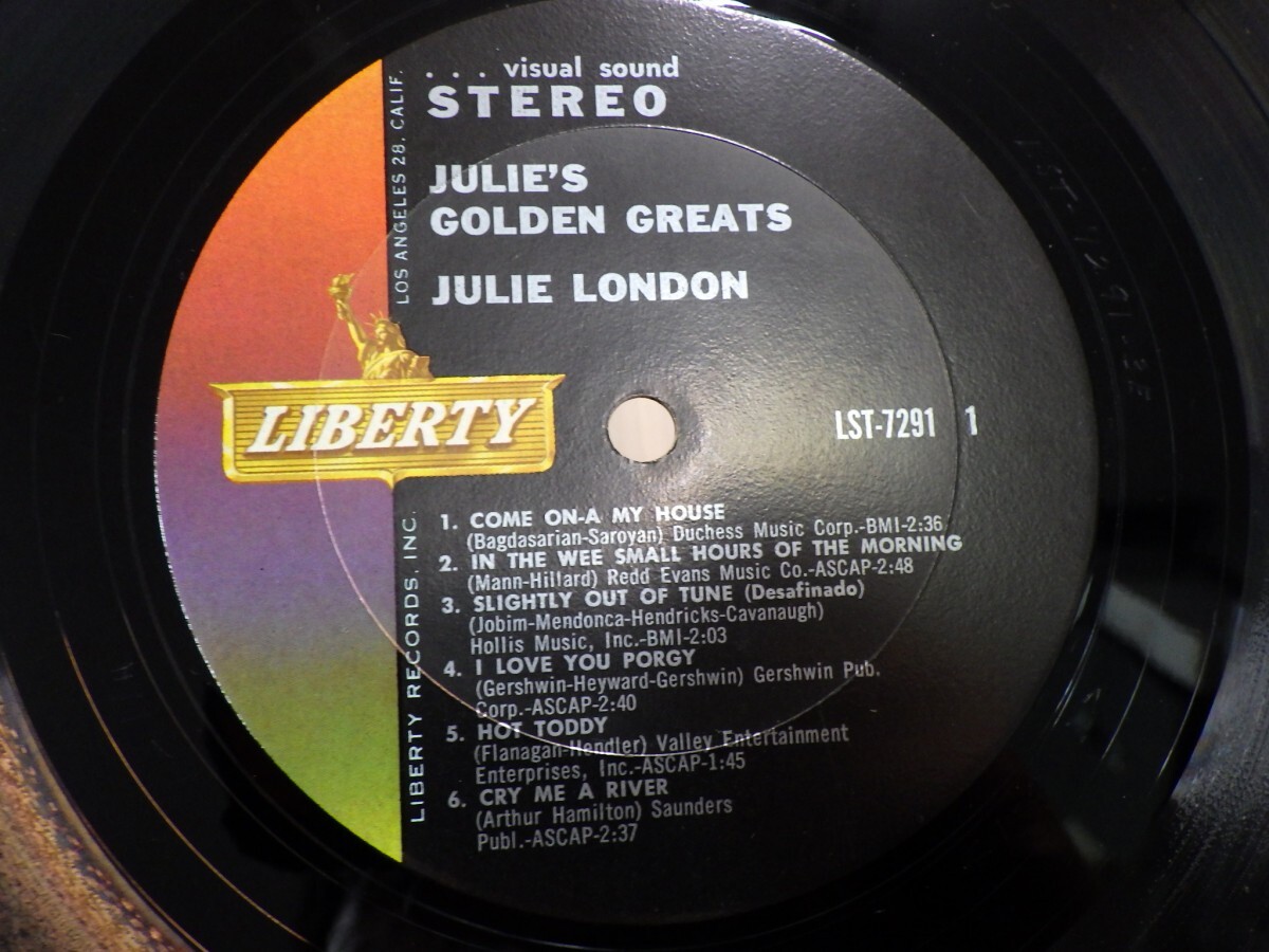 zk9|【LP, LST7291, US盤】JULIE LONDON - JULIE'S GOLDEN GREAT|ジュリーロンドン_画像4