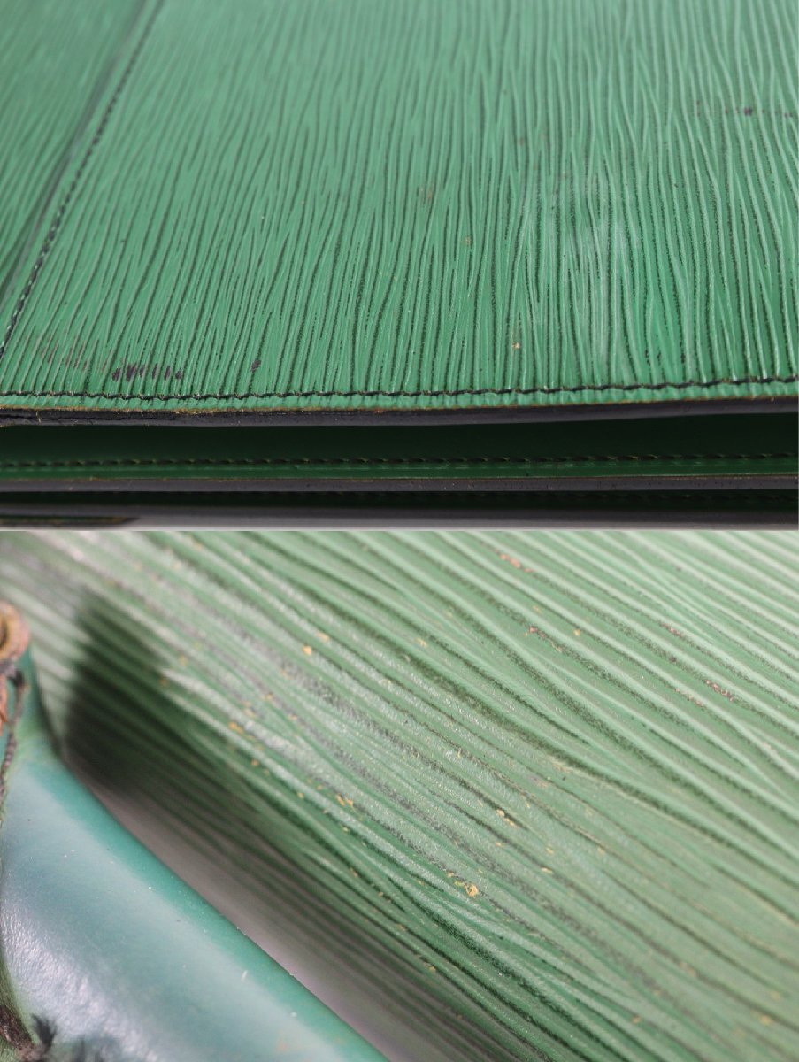 LOUIS VUITTON ルイヴィトン LV エピ セルヴィエット コンセイエ ビジネスバッグ ブリーフケース 鞄 かばん レザー グリーン系 3118-YNの画像10