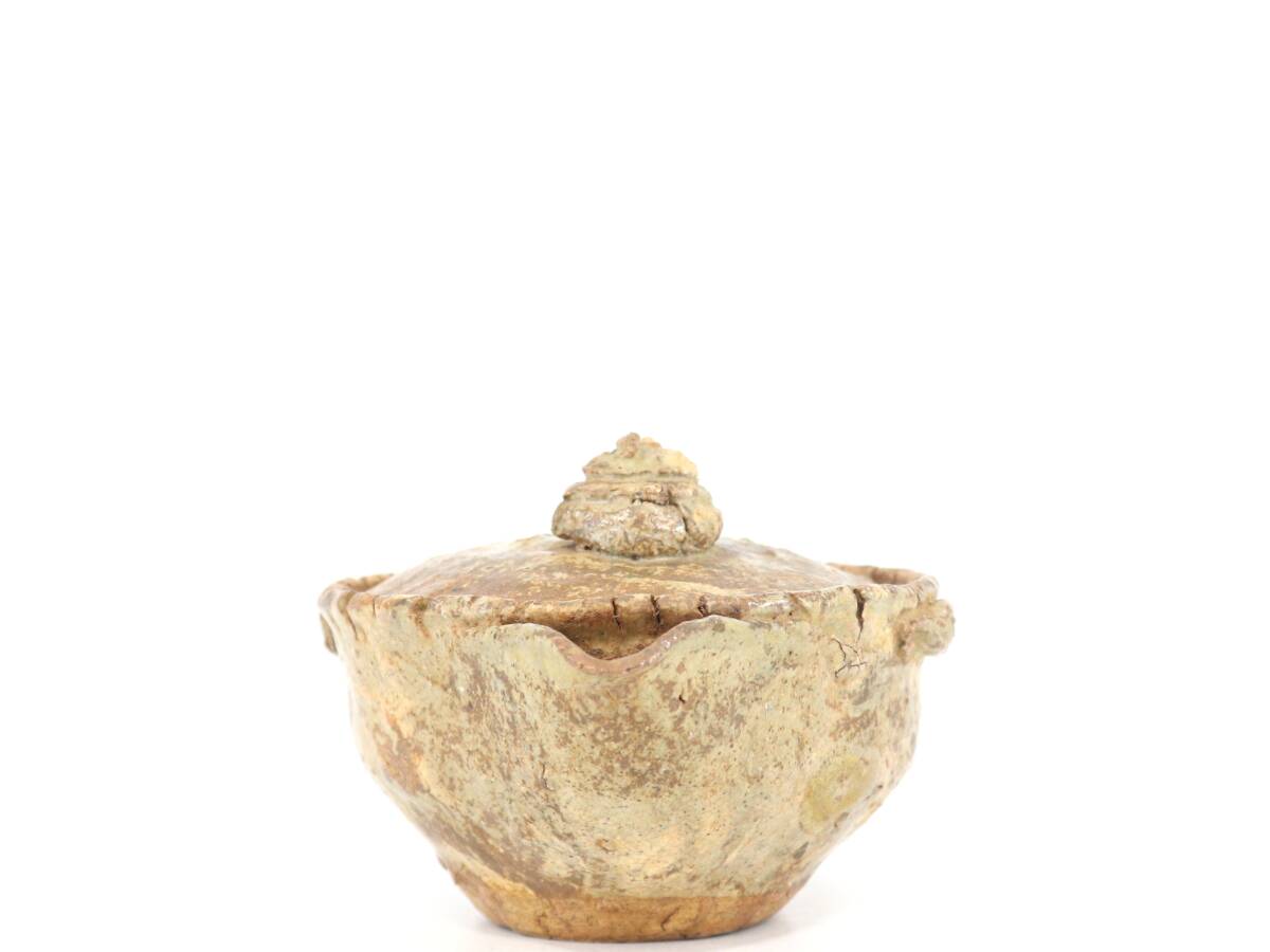 【蔵】虫明焼 岡部紫山 宝瓶 急須 茶器 茶道具 煎茶道具 栞 共布 共箱 Y3584U 検) 鈴木黄哉_画像5