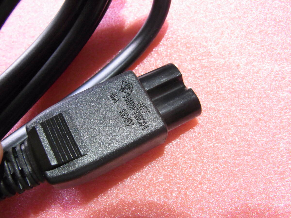 【新品未使用品】AC電源ケーブル メガネ型ケーブル 約 1.8m (充電器 プリンター PSゲーム機 DVD BD レコーダー 家電など)_画像2