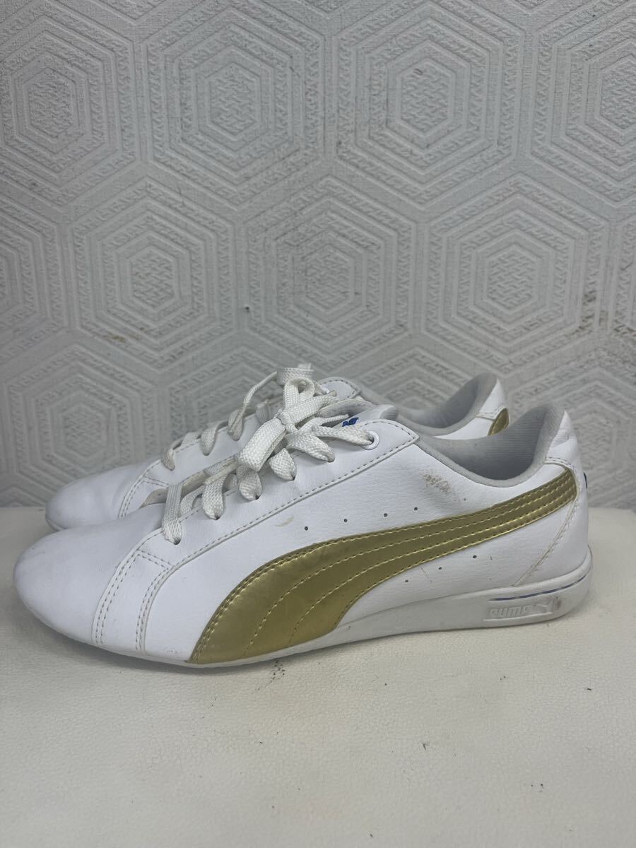 1円〜 PUMA プーマ スニーカー 24.5cm SOFTFOAM 白 ベージュ 靴 レディース W10264_画像3