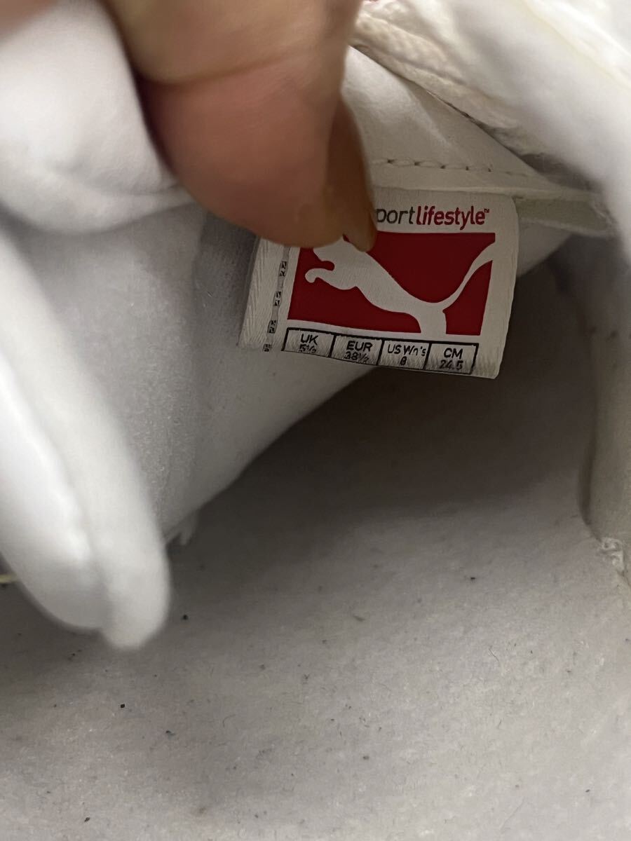 1円〜 PUMA プーマ スニーカー 24.5cm SOFTFOAM 白 ベージュ 靴 レディース W10264_画像6