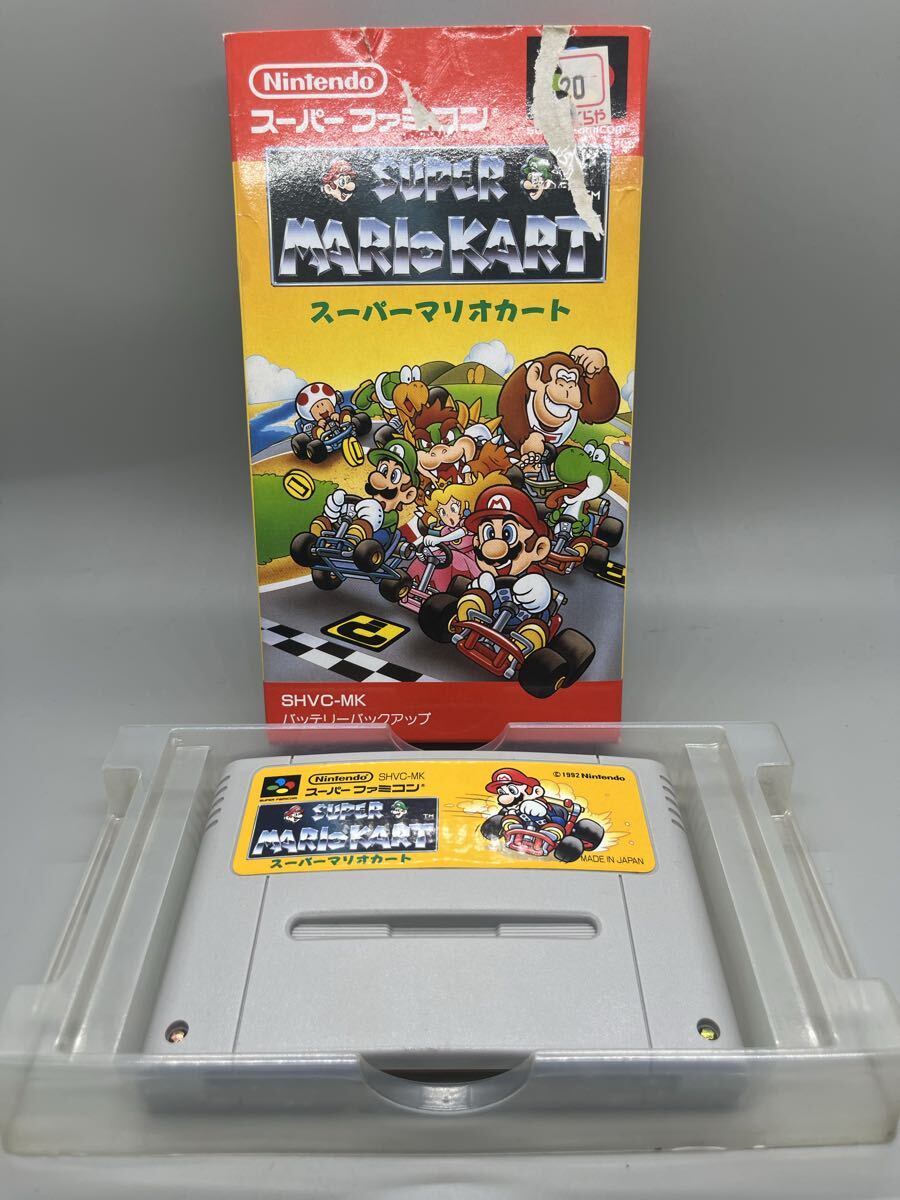 1円〜 SFC ソフト 2点セット ダウンタウン 熱血 べーすぼーる物語 野球で勝負だ！くにおくん/スーパーマリオカート 箱付　J10262_画像4