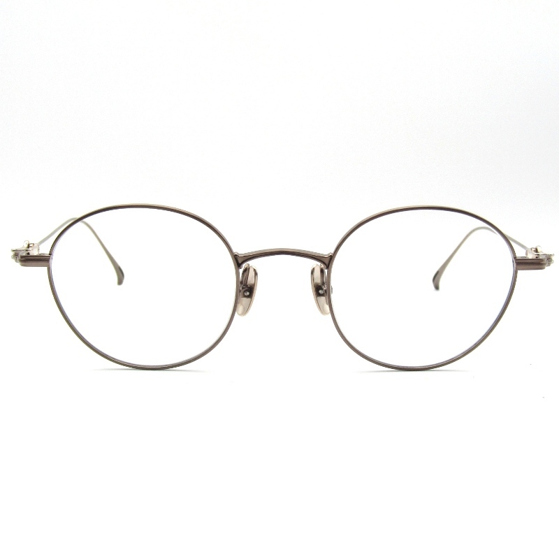 美品 金子眼鏡 カネコガンキョウ メガネフレーム KMP-18 度入り 日本製 ボストン メタル SV925製丁番パーツ IPBR ブラウン 65008714_画像2