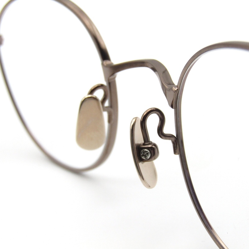 美品 金子眼鏡 カネコガンキョウ メガネフレーム KMP-18 度入り 日本製 ボストン メタル SV925製丁番パーツ IPBR ブラウン 65008714_画像6