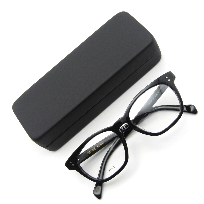 CELINE セリーヌ メガネフレーム CL50032F イタリア製 ウェリントン フルフィット アジアンフィット BK 61003857_画像1