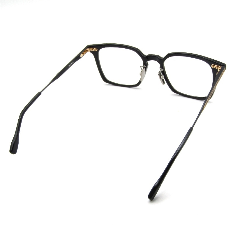 美品 DITA ディータ メガネフレーム RAMIDA DTX468-A-01 日本製 ラミダ ウェリントン コンビ ブラック/ゴールド 65008822_画像6