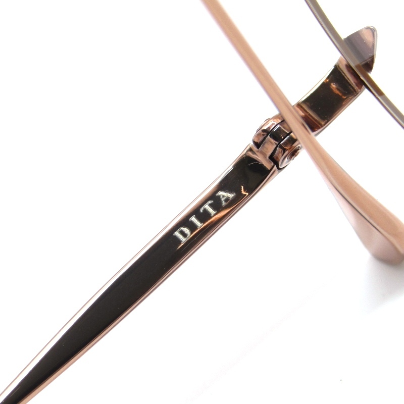 美品 DITA ディータ メガネフレーム BELIEVER(-) DTX506-52-02 日本製 ビリーバーマイナス ラウンド RGD ローズゴールド 61004010_画像3