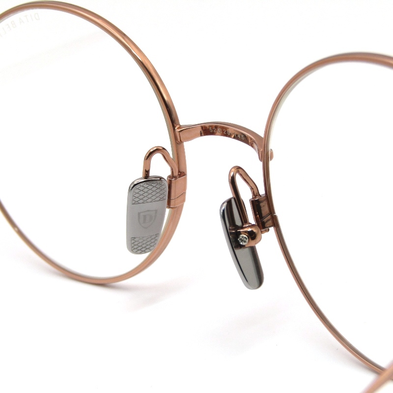 美品 DITA ディータ メガネフレーム BELIEVER(-) DTX506-52-02 日本製 ビリーバーマイナス ラウンド RGD ローズゴールド 61004010_画像7