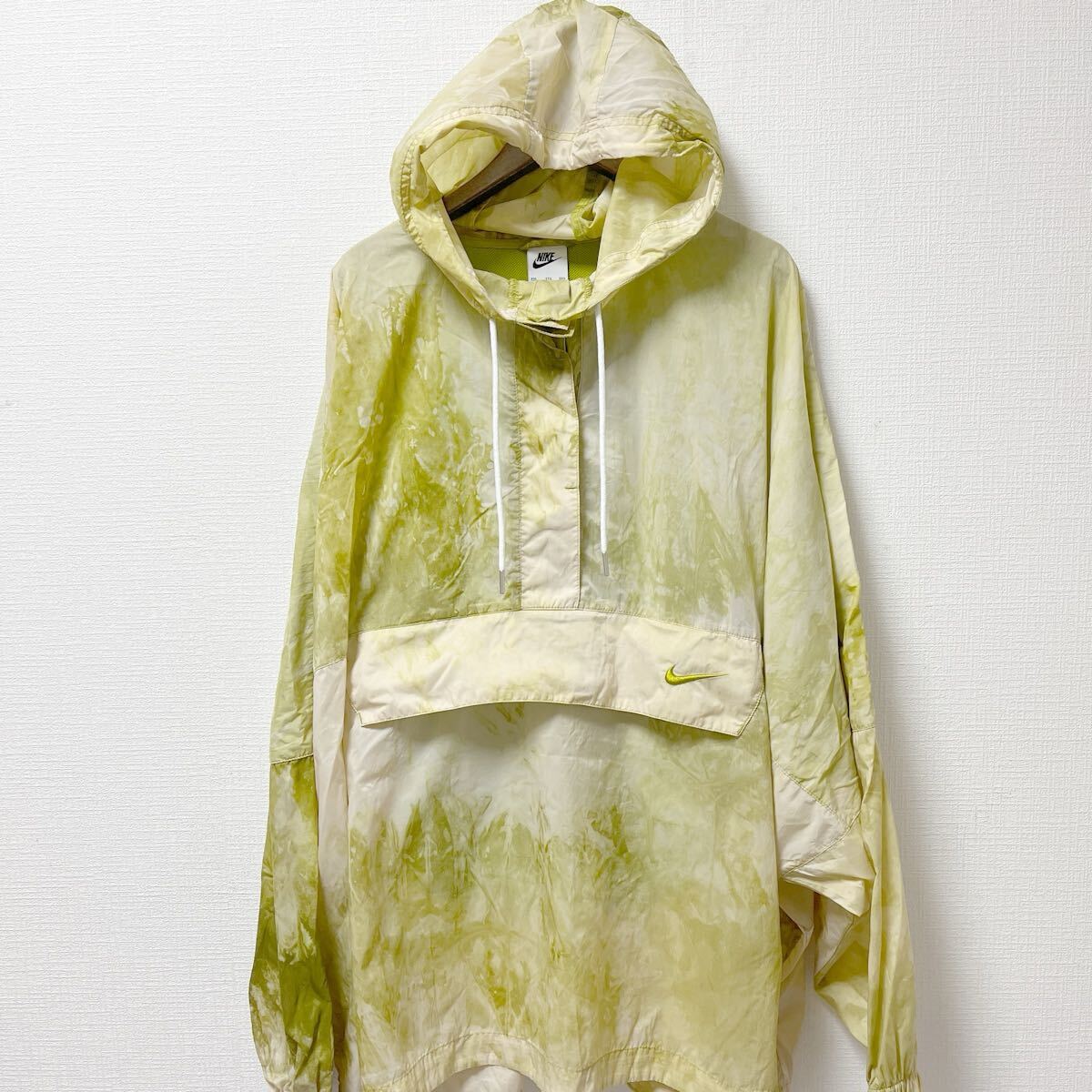 NIKE ナイキ レディース ウェーブダイ ウーブン オーバーサイズ プルオーバー ジャケット XXLサイズ ナイロン_画像1
