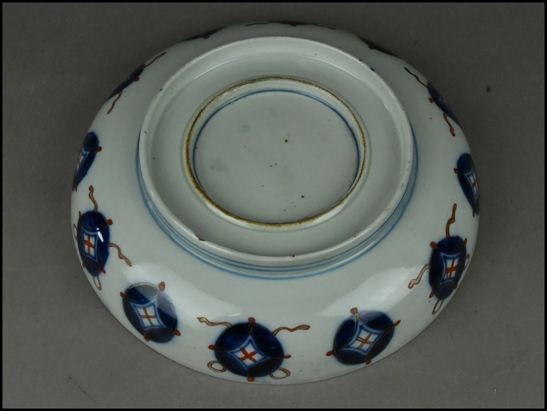 【ACT】古伊万里 時代物 金彩色絵 花鳥風景図 菓子皿 平鉢 菓子鉢 菓子器 古美術品 A7-930-40_画像10