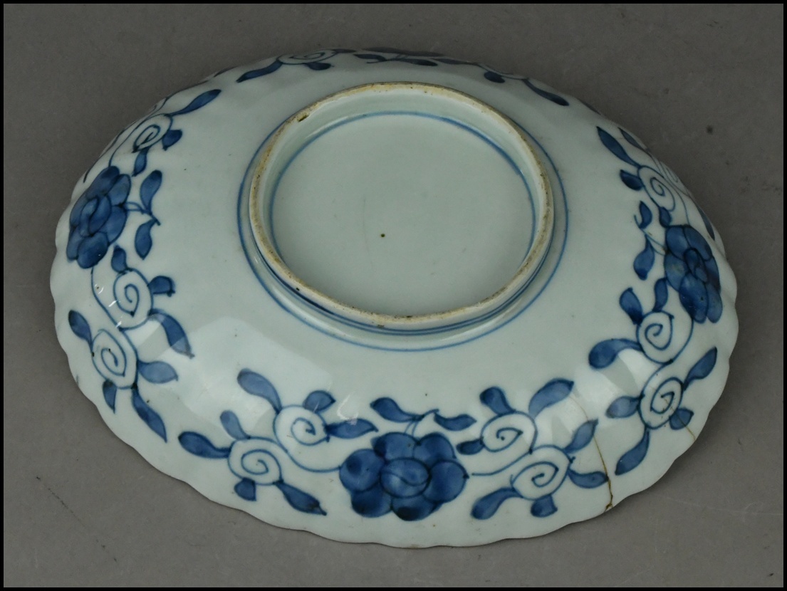 【ACT】古伊万里 時代物 金彩色絵 菓子皿 輪花形 鉢 菓子鉢 菓子器 古美術品 A7-930-41_画像10