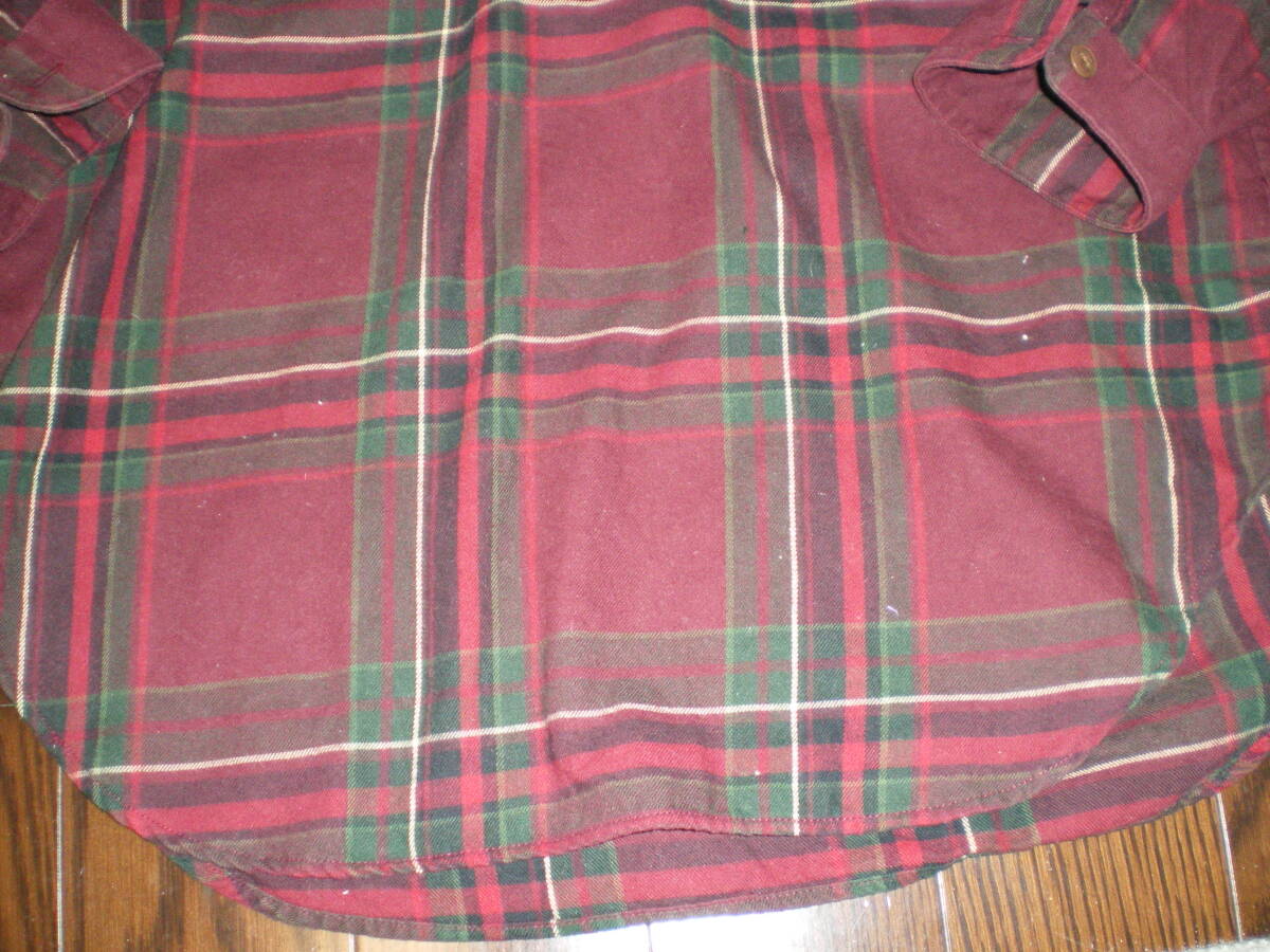 ★良品 LAUREN RALPH LAUREN / プルオーバー チェック ネルシャツ ビッグサイズ / M(実寸肩幅51cm身幅58cm着丈75cm袖丈57cm) ★の画像3