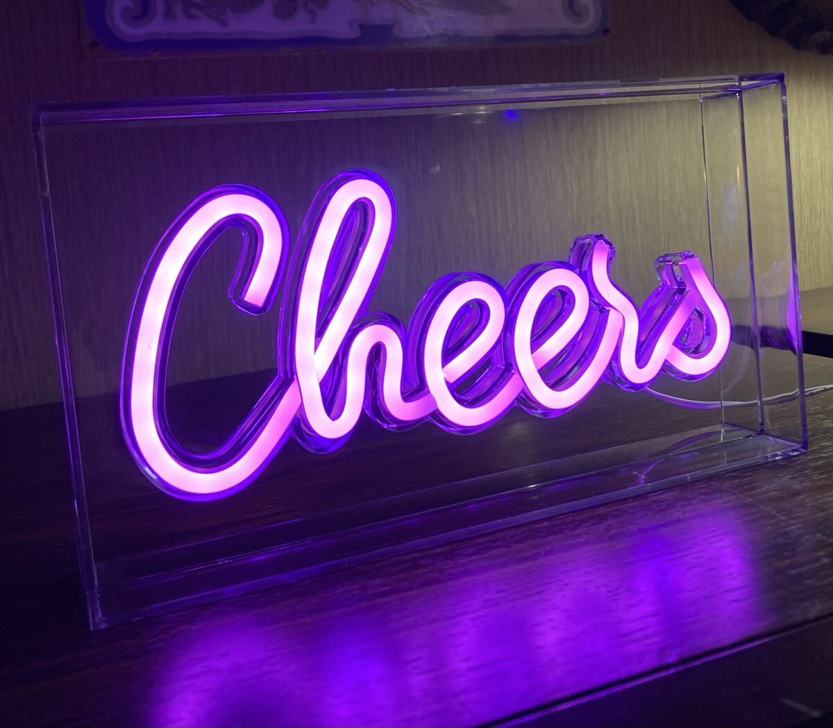cheers LED ネオン管 ビール ウイスキー アメリカン 雑貨 ネオンサイン 電飾 看板 ライト 置物 ガレージ ランプ ダイナー バー パブ 壁掛け_画像3