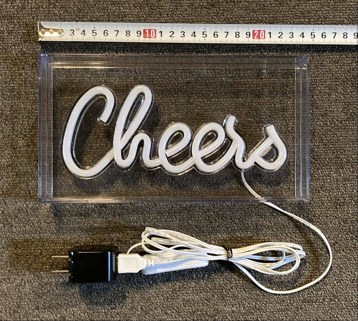 cheers LED ネオン管 ビール ウイスキー アメリカン 雑貨 ネオンサイン 電飾 看板 ライト 置物 ガレージ ランプ ダイナー バー パブ 壁掛け_画像7