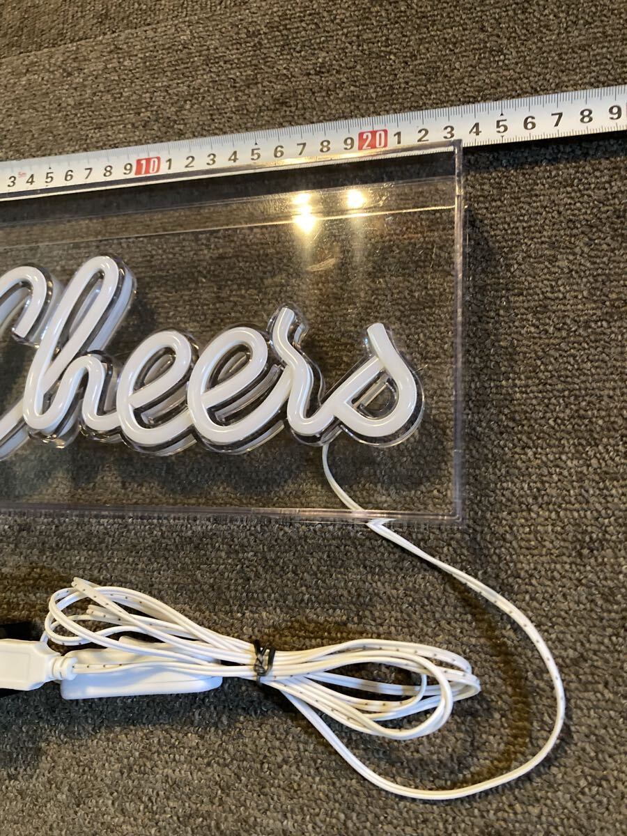 cheers LED ネオン管 ビール ウイスキー アメリカン 雑貨 ネオンサイン 電飾 看板 ライト 置物 ガレージ ランプ ダイナー バー パブ 壁掛け_画像9