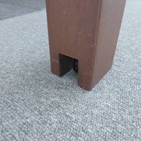 【倉庫取引限定!】4人用 ダイニングテーブル ダイニングテーブル ブラウン ウォルナット 天然木 伸長式 ダイニングテーブル 食卓_画像6