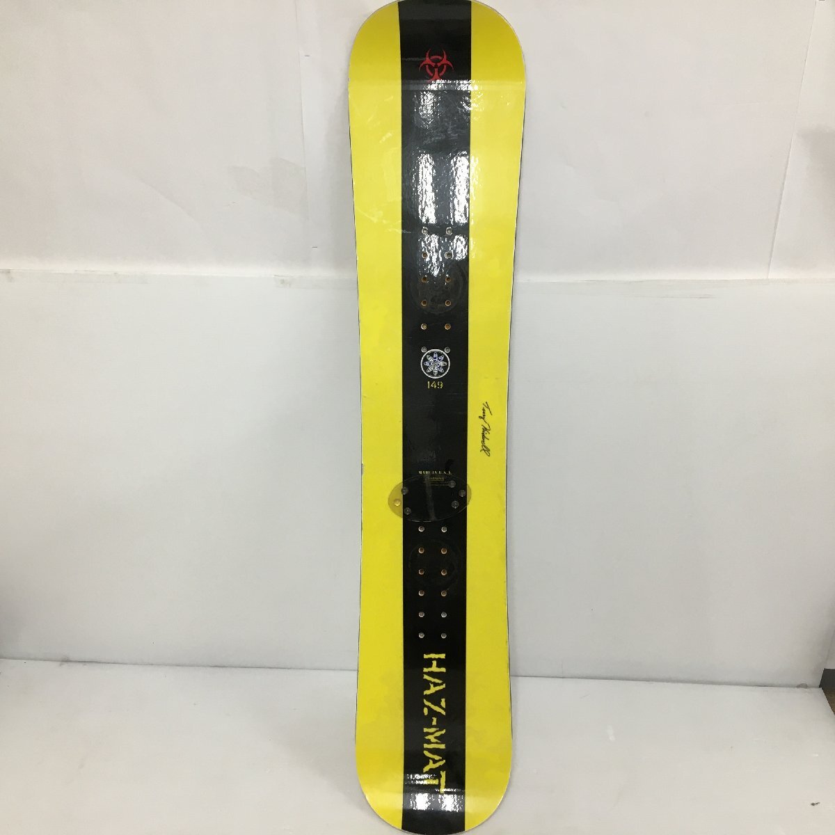 HAZ-MAT/ハズマット スノーボード 149cm ブラック×イエロー ビンディング無 ウィンタースポーツ 25j菊_画像2