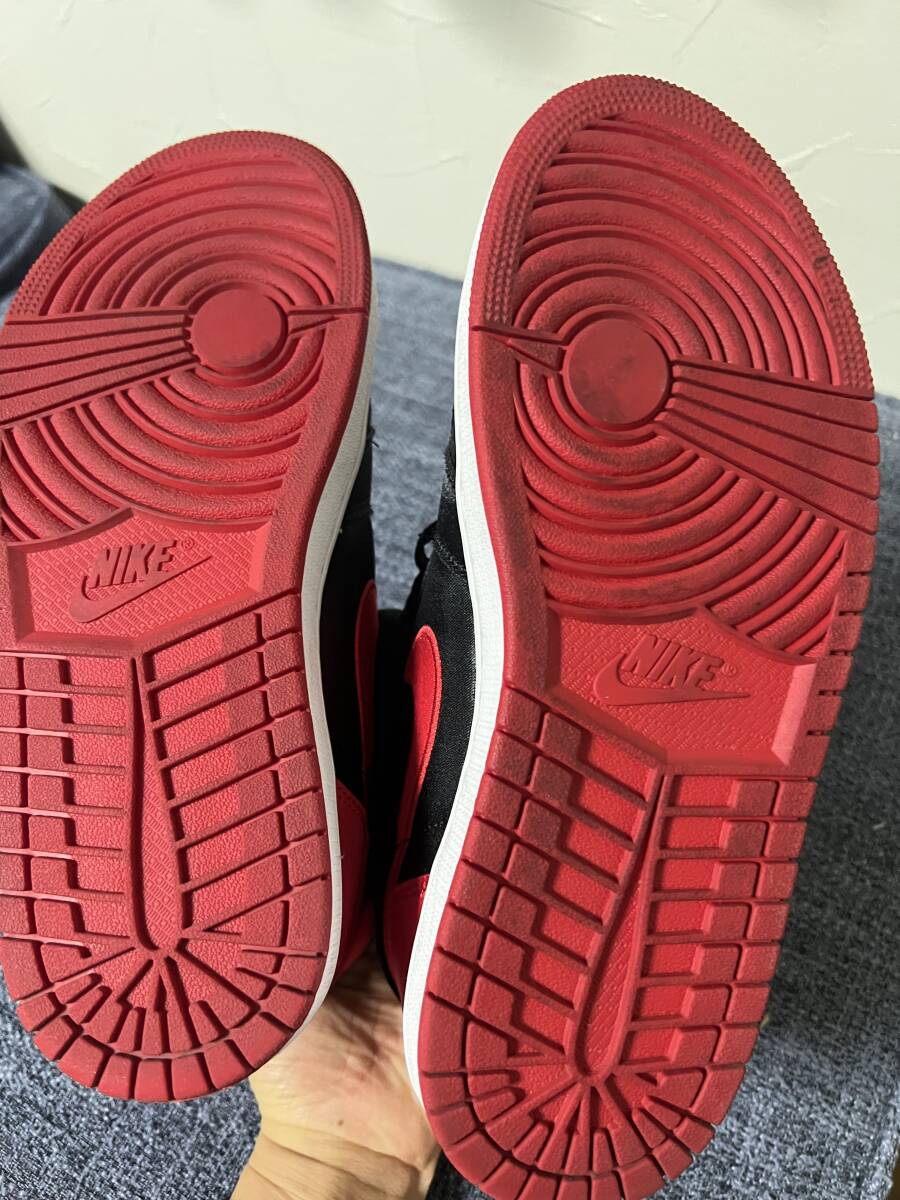 NIKE AIR JORDAN RETORO 1H OGBRED ナイキ スニーカー25.5 美品 赤_画像7