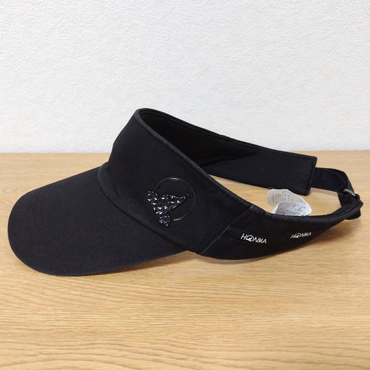 ＼送料無料！／【HONMA GOLF】本間ゴルフ サンバイザー ブラック 黒 フリーサイズ（57〜59cm） ゴルフウェア GOLF スポーツ 日よけ_画像2