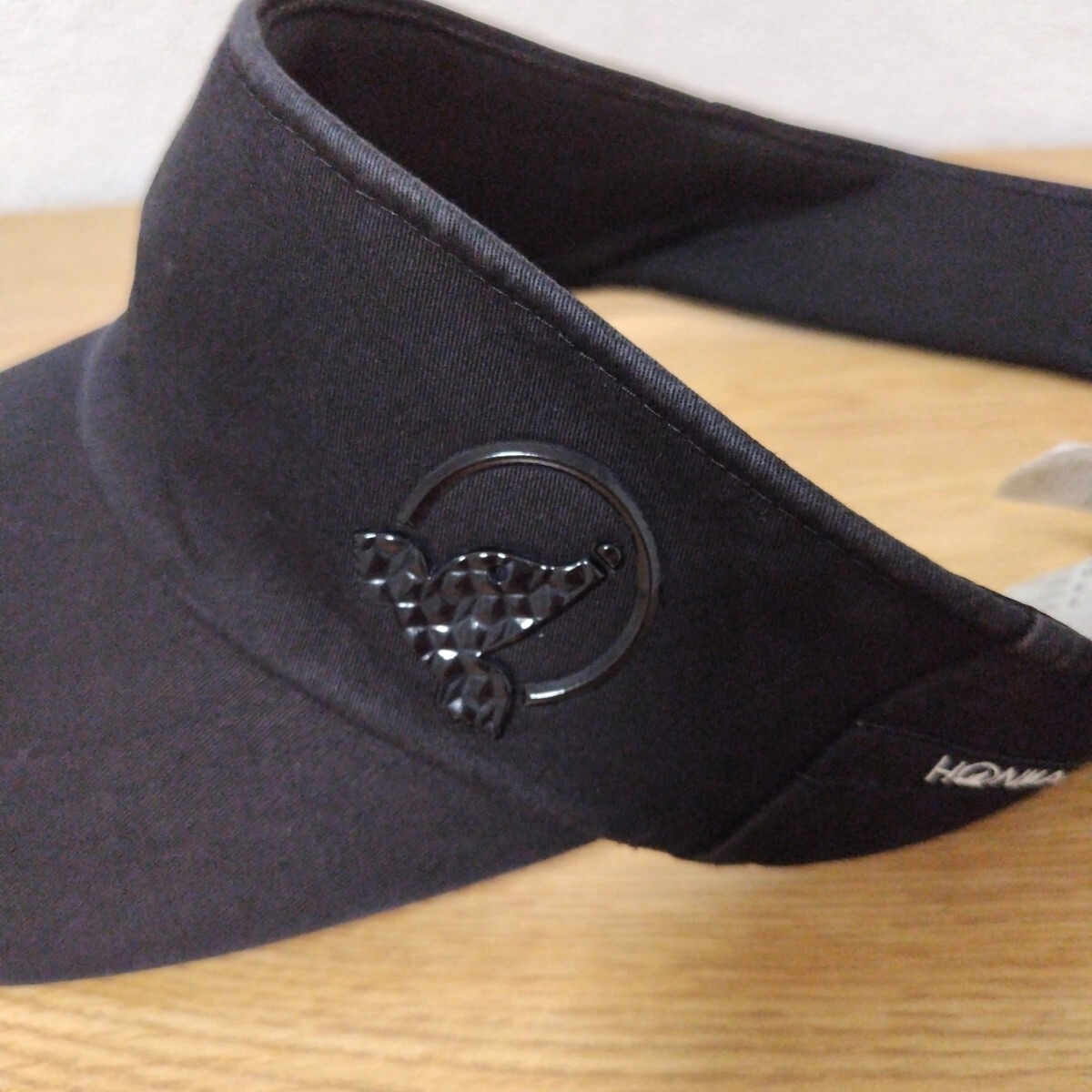 ＼送料無料！／【HONMA GOLF】本間ゴルフ サンバイザー ブラック 黒 フリーサイズ（57〜59cm） ゴルフウェア GOLF スポーツ 日よけ_画像3