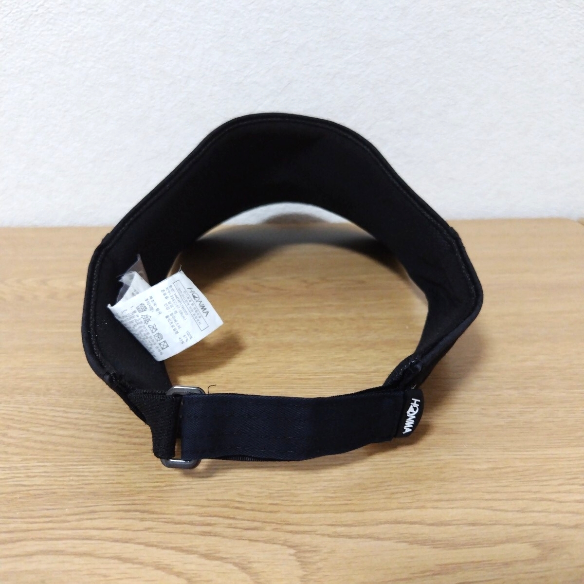 ＼送料無料！／【HONMA GOLF】本間ゴルフ サンバイザー ブラック 黒 フリーサイズ（57〜59cm） ゴルフウェア GOLF スポーツ 日よけ_画像6