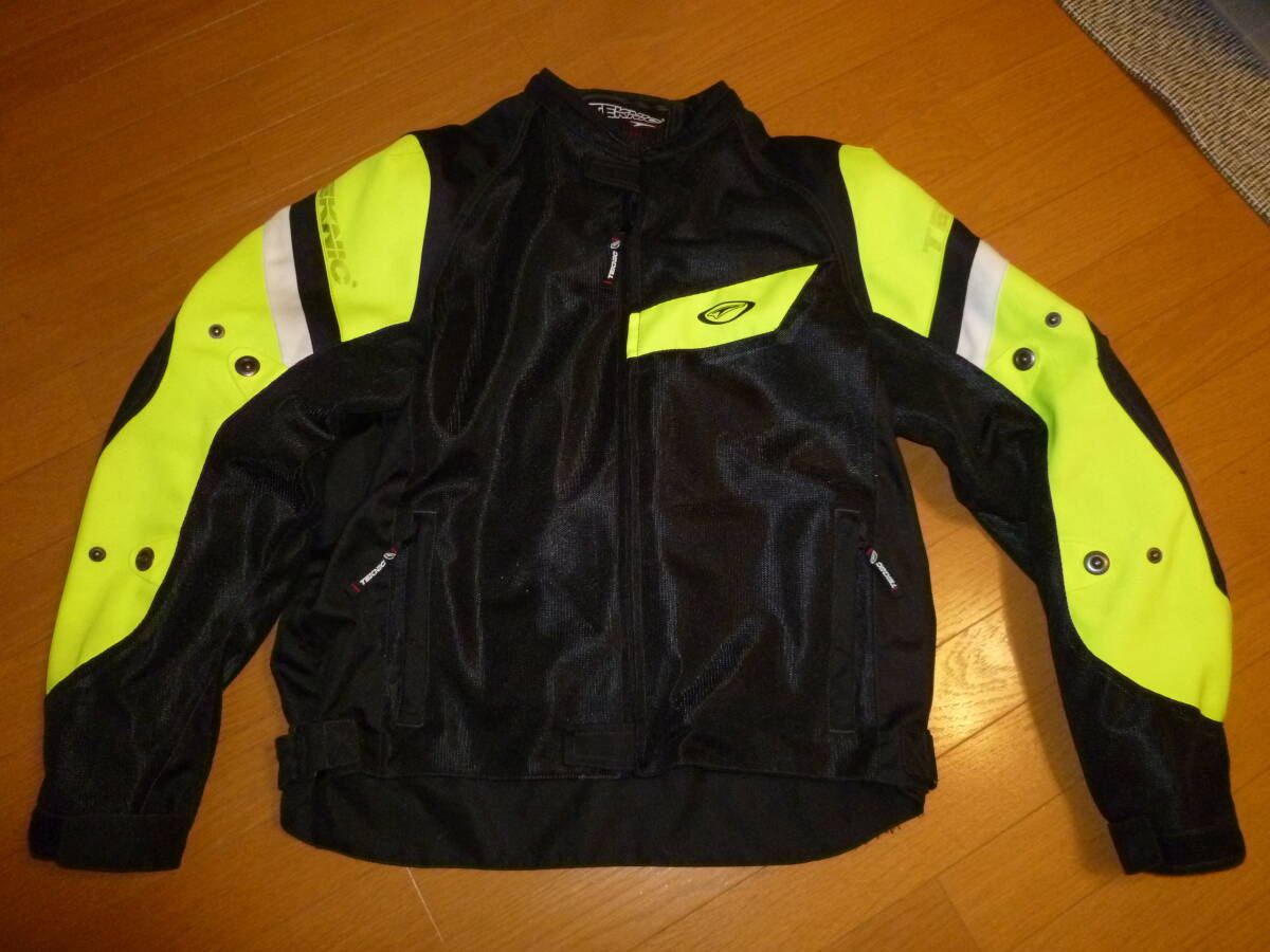 ＵＳＥＤ　テクニーク　TEKNIC　 メッシュジャケット（ブラック/イエロー）　サイズ４６（ＵＳ）　ロゴ剥がれあり_画像1