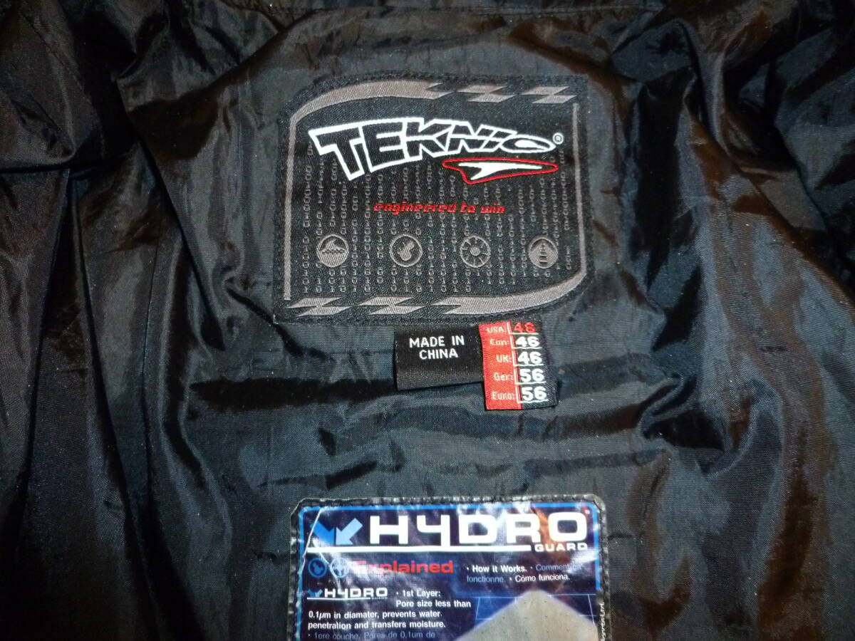 ＵＳＥＤ　テクニーク　TEKNIC　 メッシュジャケット（ブラック/イエロー）　サイズ４６（ＵＳ）　ロゴ剥がれあり_画像4