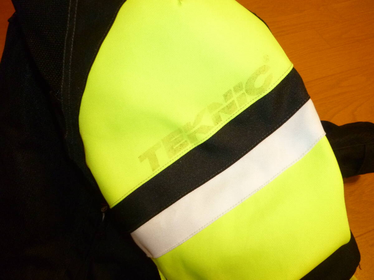 ＵＳＥＤ　テクニーク　TEKNIC　 メッシュジャケット（ブラック/イエロー）　サイズ４６（ＵＳ）　ロゴ剥がれあり_画像8