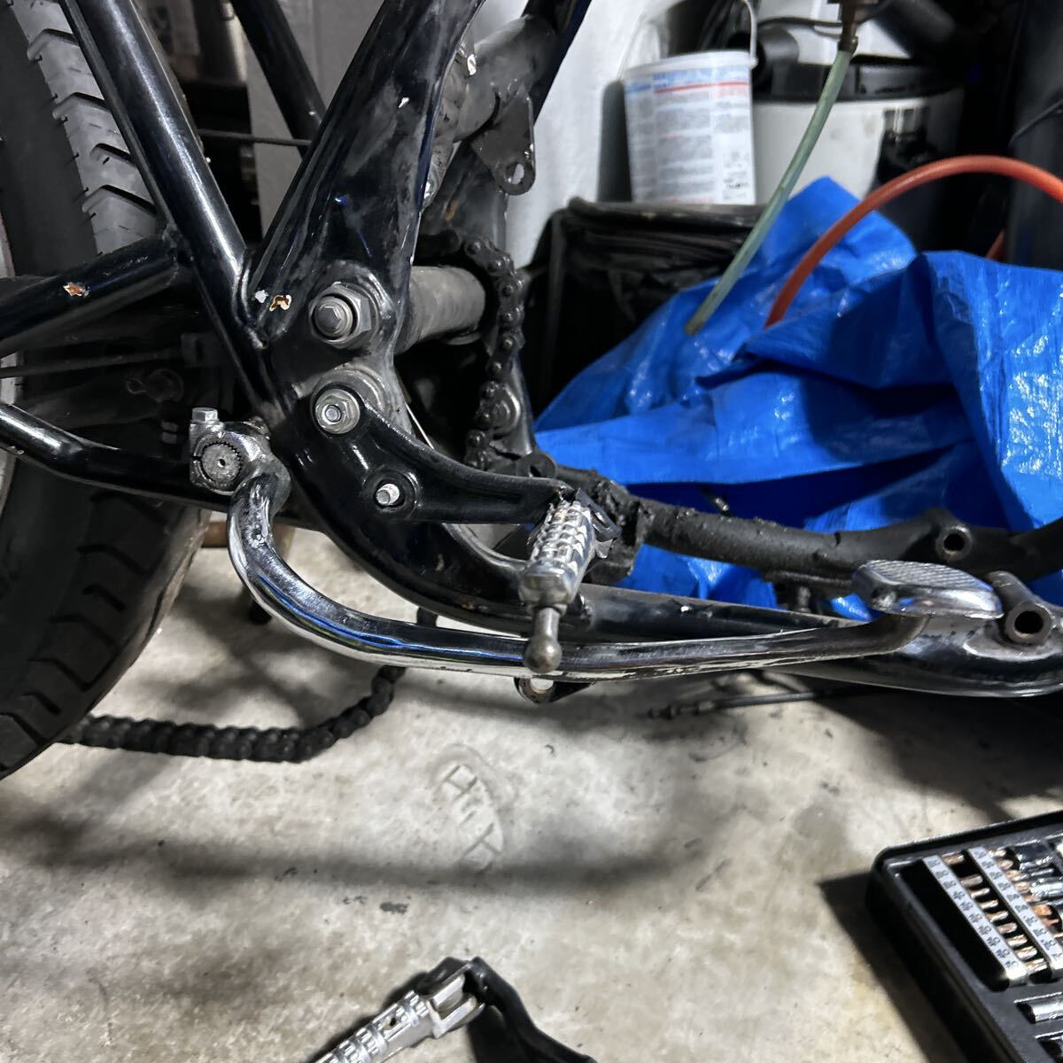 SR400 2型純正ステップ左右セット（ゴムラバー無し） シフトペダル ステップ SR400 チェンジペダル ブレーキペダル