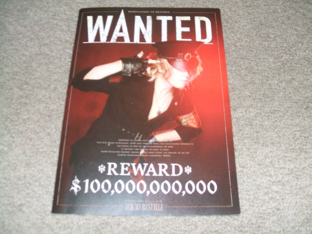 中古 コンサート　パンフレット　送料込み　TOKYO BASTILLE チケット半券付き Kamijo Versailles ヴェルサイユ_画像1