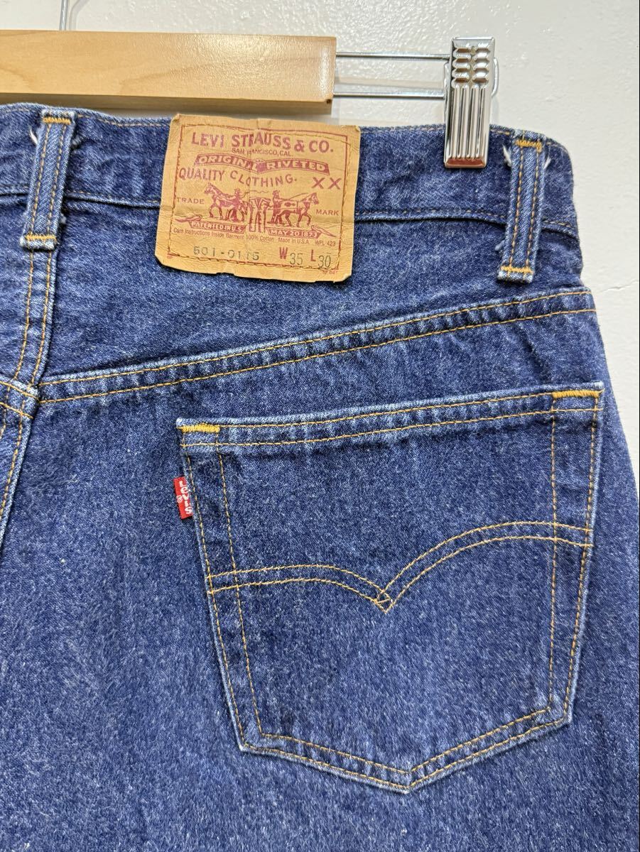 80s USA製 Levi's 501 - 0115 デニムパンツ W35 L30 インディゴ ジーンズ ジーパン Gパン デニム パンツ リーバイス ヴィンテージ_画像8