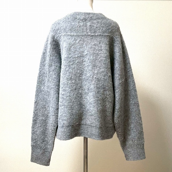 #wnc As Know As dubazo Ora kaAS KNOW AS de base olaca вязаный свитер 3 серый одноцветный большой размер женский [945212]