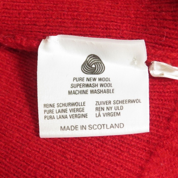 #wnc プリングルオブスコットランド PringleofScotland セーター ニット S 赤 ウール スコットランド製 ゴルフ メンズ [965584]_画像5