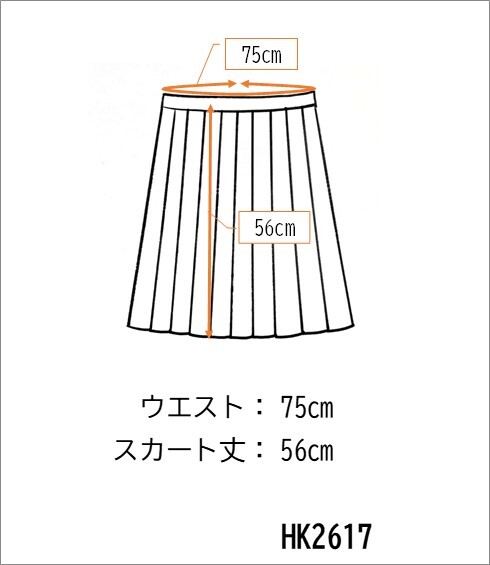 1円 スクールスカート 大きいサイズ 夏物 w75-丈56 チェック 中学 高校 プリーツ 学生服 制服 女子 中古 HK2617_画像6