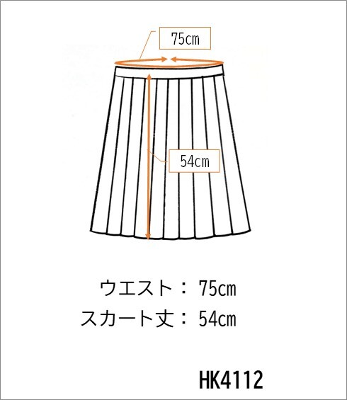 1円 スクールスカート 大きいサイズ 夏物 w75-丈54 チェック 中学 高校 プリーツ 学生服 制服 女子 中古 HK4112_画像6