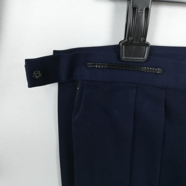1円 セーラー服 スカート 上下2点セット 大きいサイズ 冬物 白2本線 女子 学生服 宮崎都農中学 紺 制服 中古 ランクC EY1470_画像7