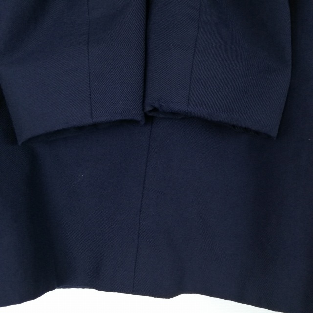 1円 ブレザー ベスト スカート 上下3点セット 170A 大きいサイズ 冬物 学生服 東京女子美術大学付属中学高校 紺 制服 中古 ランクC EY3118の画像3