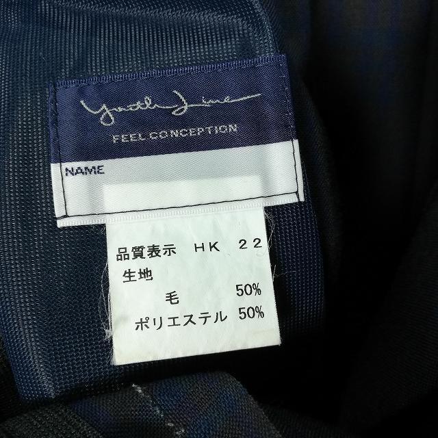 1円 スクールスカート 大きいサイズ 夏物 w80-丈61 チェック 中学 高校 プリーツ 学生服 制服 女子 中古 HK2497_画像5