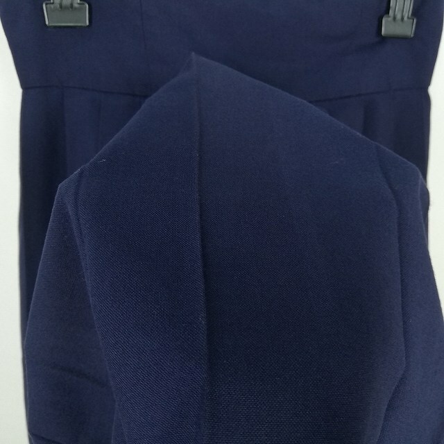 1円 スクールスカート 大きいサイズ 夏物 w75-丈73 紺 中学 高校 プリーツ 学生服 制服 女子 中古 HK2752_画像6