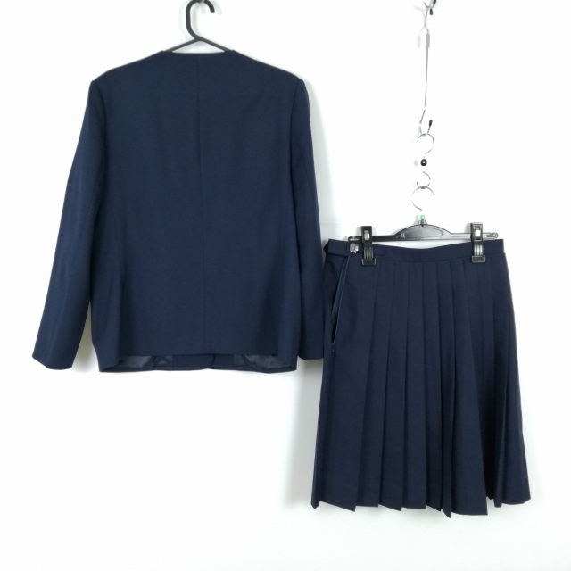 1円 イートン スカート 上下2点セット 170A 大きいサイズ 冬物 女子 学生服 東京篠崎第二中学 紺 制服 中古 ランクB EY4133_画像2