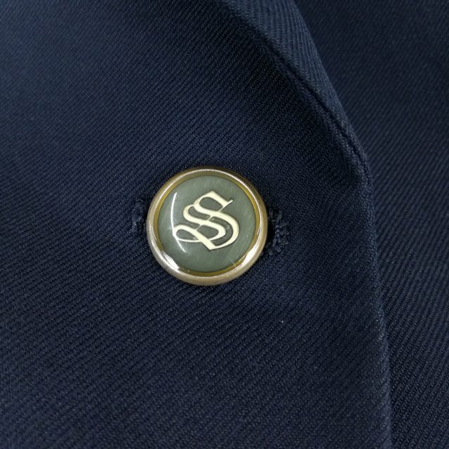 1円 ブレザー 上着 大きいサイズ 特大 トンボ 冬物 女子 学生服 岡山瀬戸南高校 紺 制服 中古 ランクC EY4199_画像5