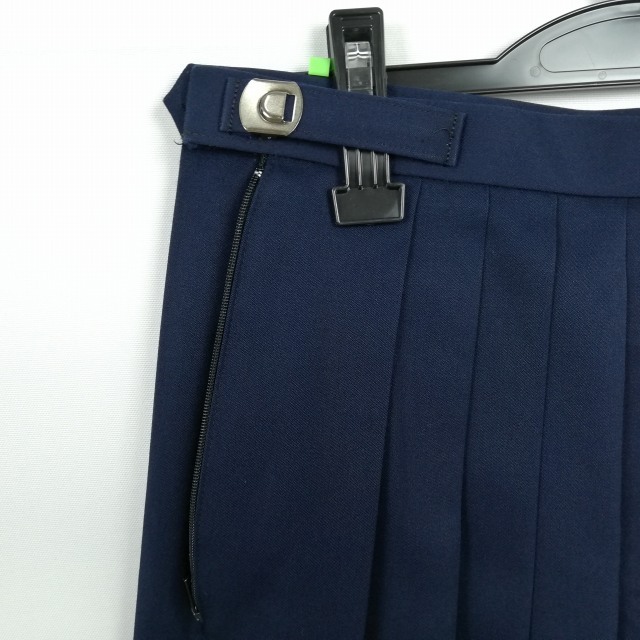 1円 セーラー服 スカート 上下2点セット 170A 大きいサイズ カンコー 冬物 白3本線 女子 学生服 中学 高校 紺 制服 中古 ランクC EY4717の画像7