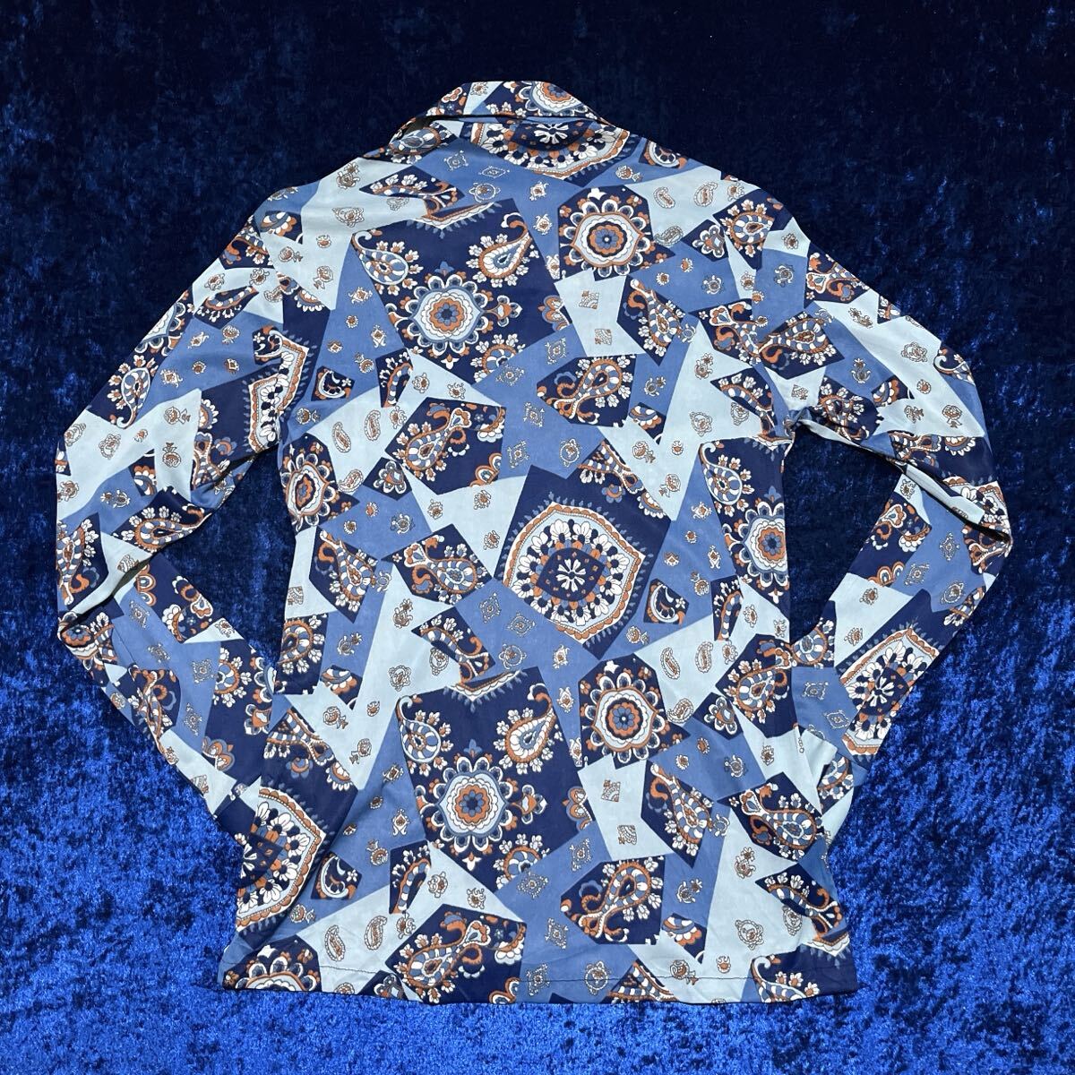 70’s JCPenney オープンカラー シャツ 検索: 古着 ビンテージ ポリシャツ ディスコ サイケ 70年代 ストアブランド デカ襟_画像5