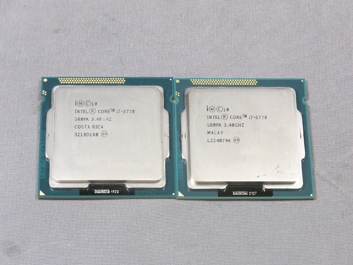 B46814 O-08345 intel Core i7-3770 LGA1155 CPU 2個セット 中古品_画像1